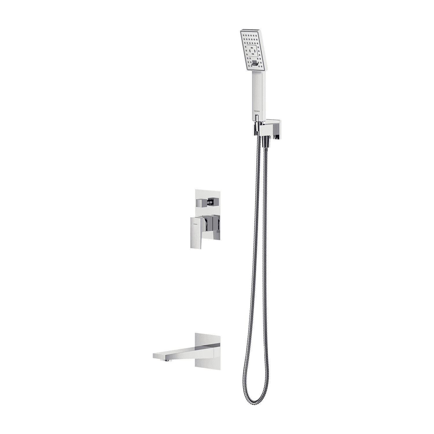 FRESH system wannowy podtynkowy, chrom połysk