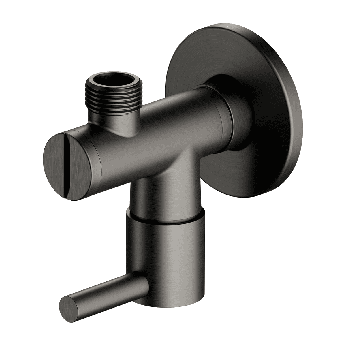 zawór kątowy, grafit szczotkowany