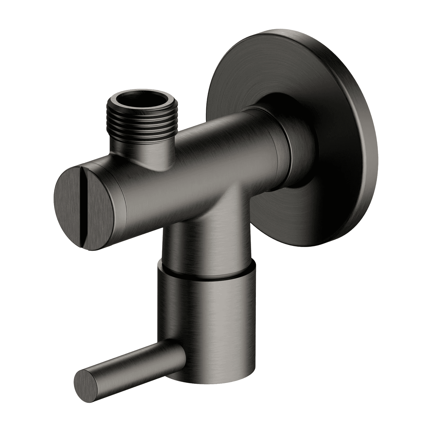 zawór kątowy, grafit szczotkowany