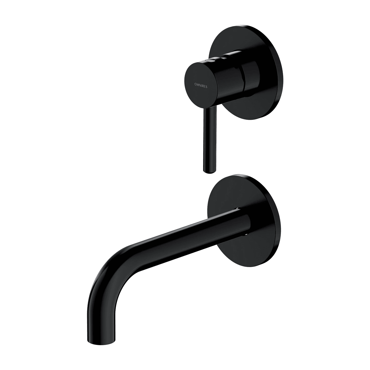 Y bateria umywalkowa podtynkowa, czarny półmat