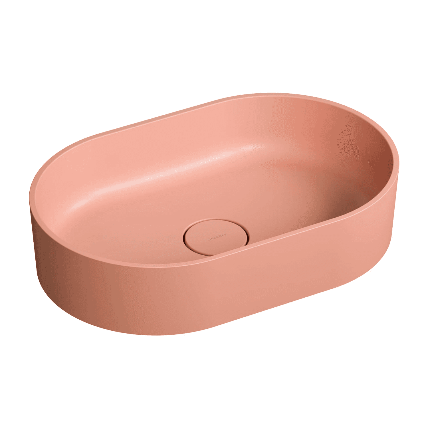 OVO M+ umywalka nablatowa, 55 x 36 cm, coral mat