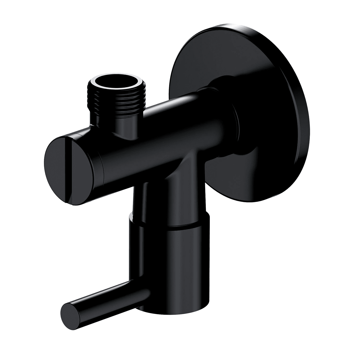 zawór kątowy, czarny półmat