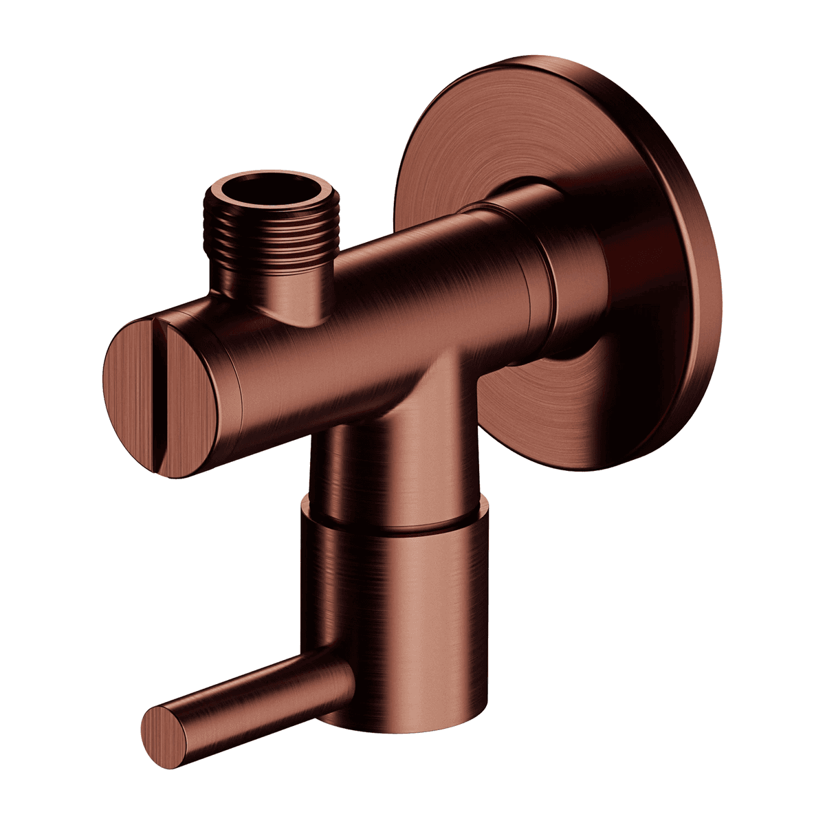 zawór kątowy, miedź antyczna szczotkowana