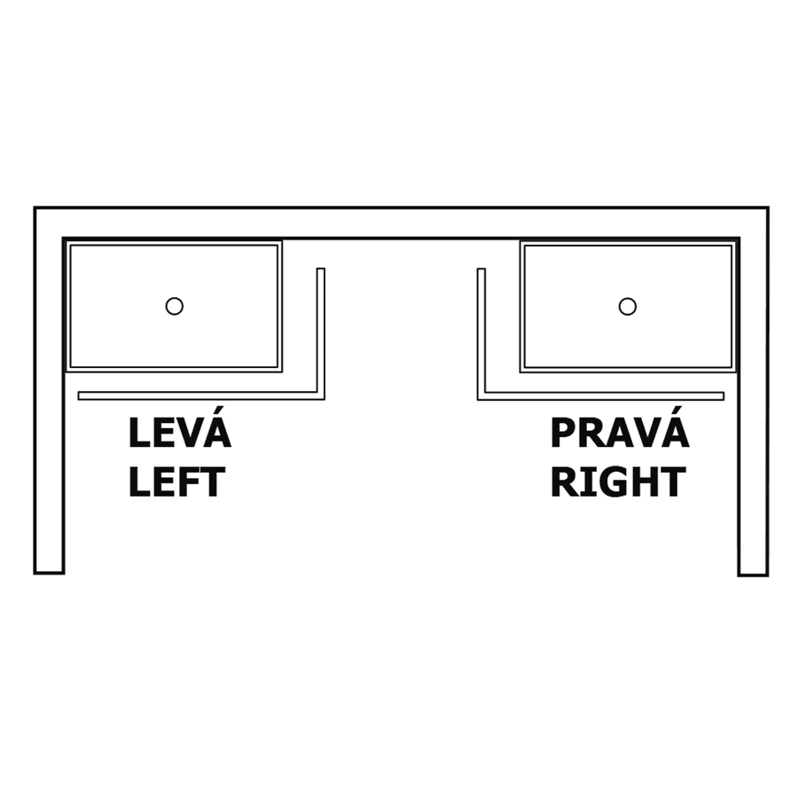 KARIA 120x80 obudowa narożna lewa, wysokość 11cm