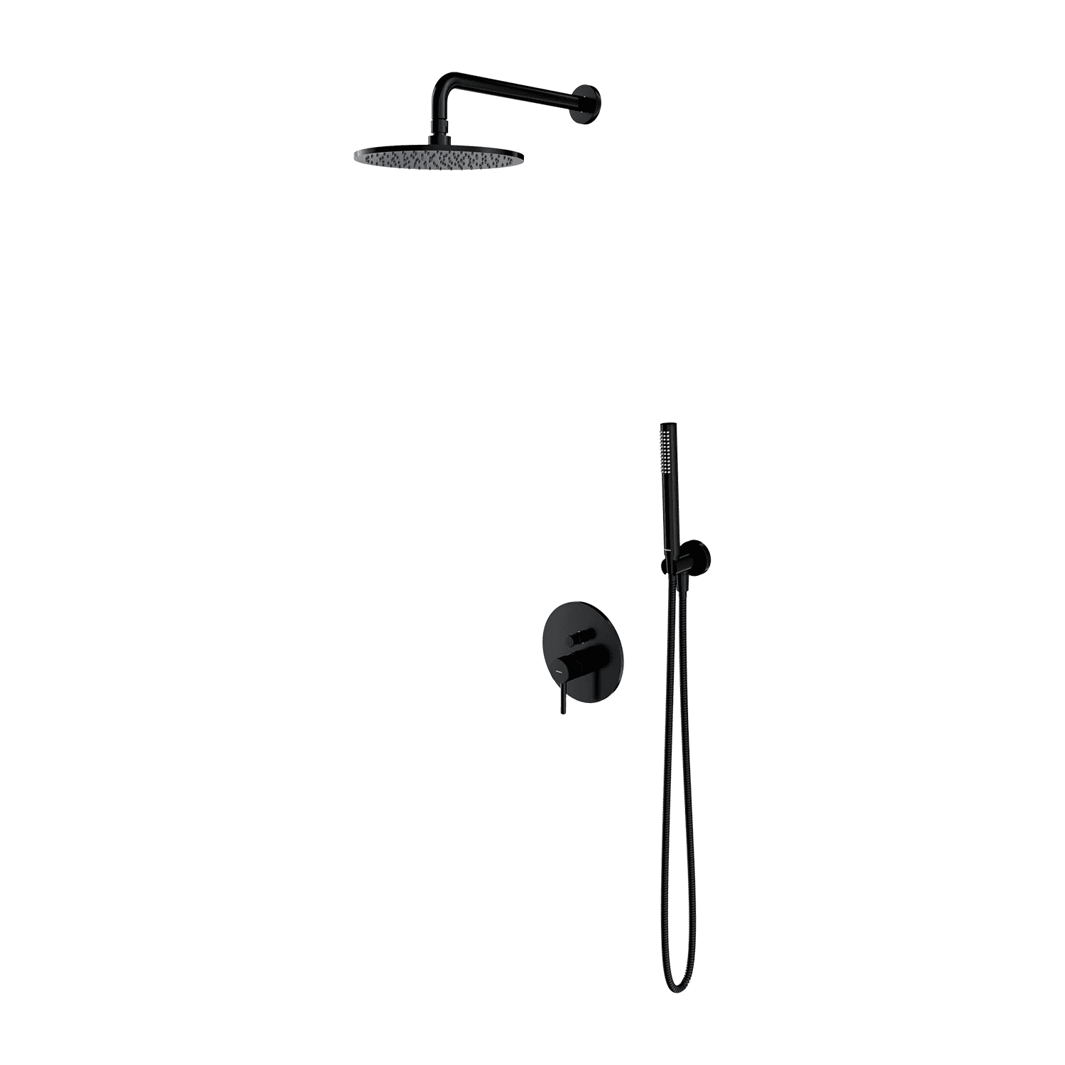 Y system prysznicowy podtynkowy, czarny półmat