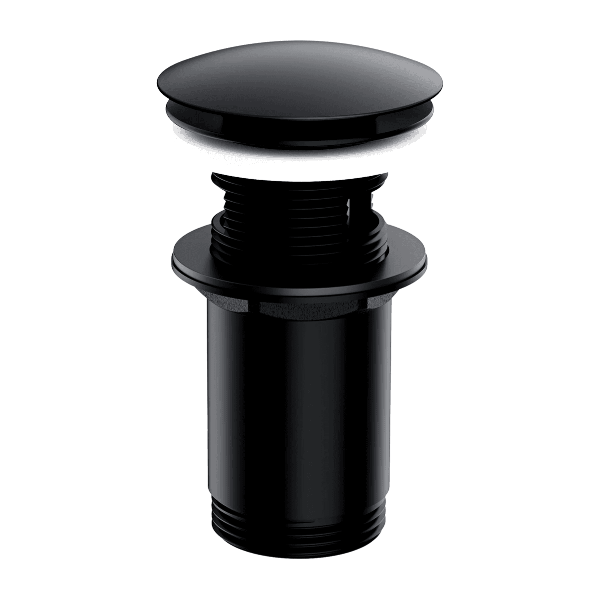 korek klik-klak do umywalki z przelewem, czarny mat