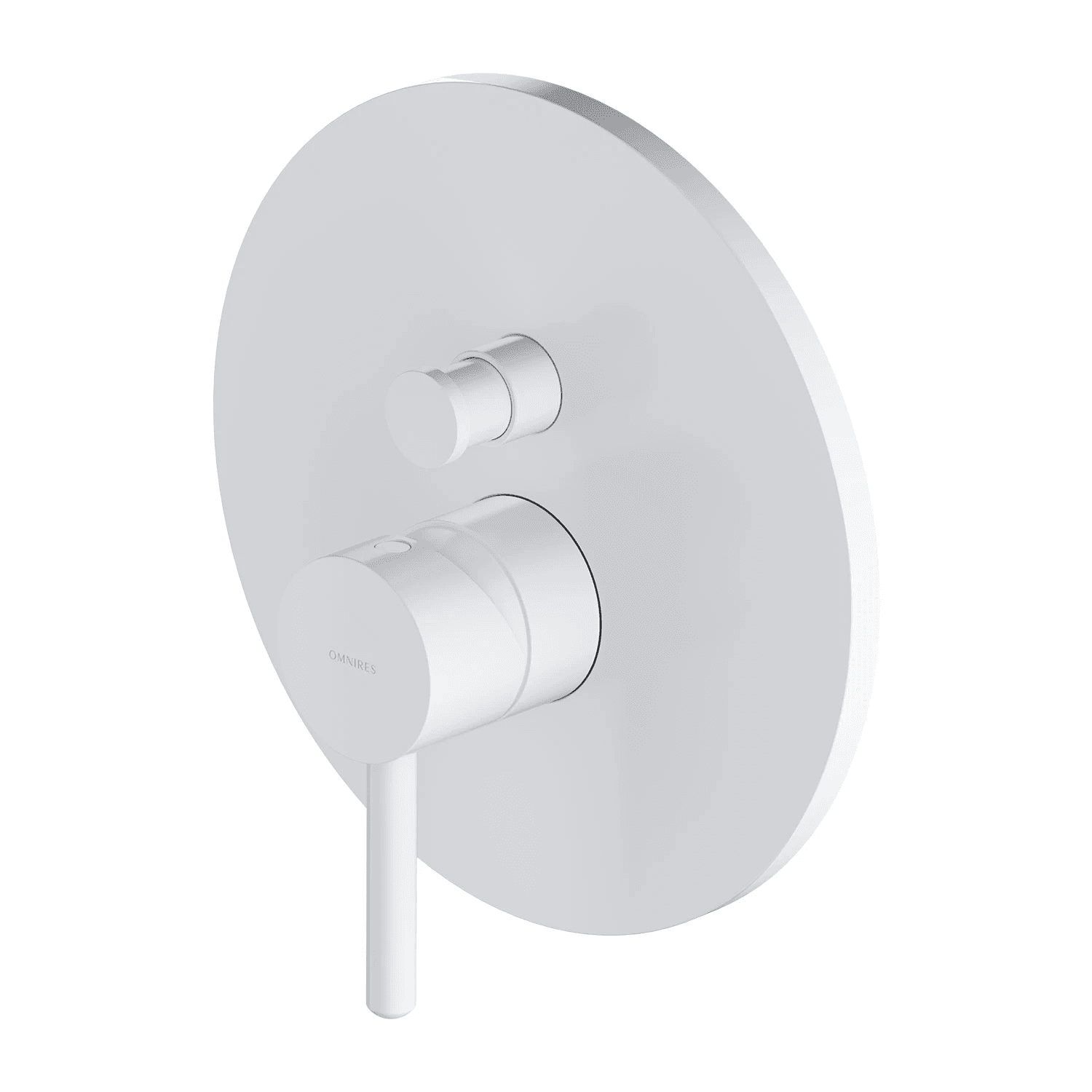 Y bateria prysznicowo-wannowa podtynkowa, biały mat