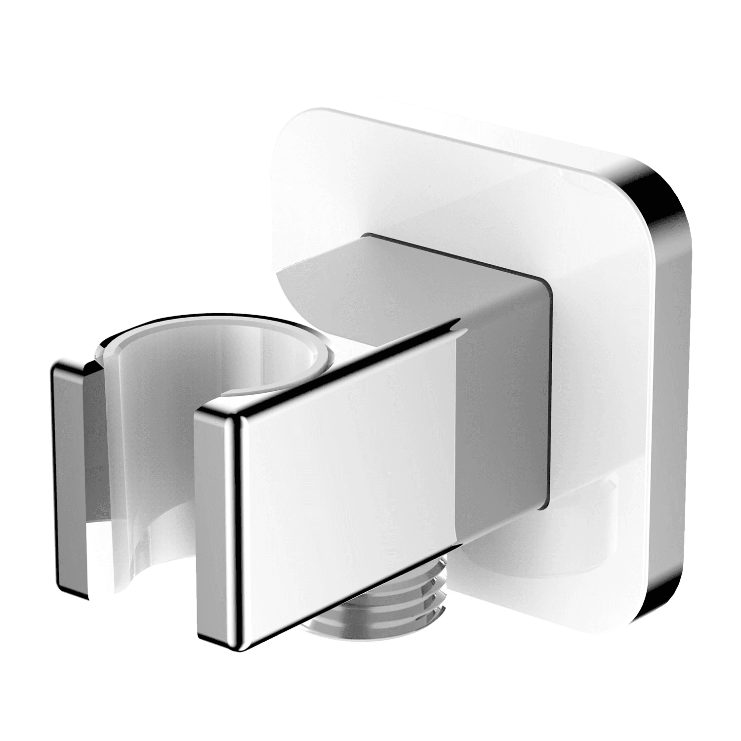 przyłącze kątowe, chrom/biały połysk