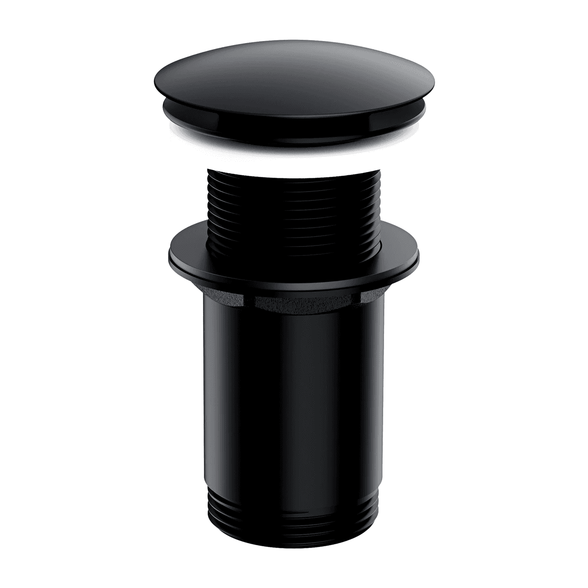 korek klik-klak do umywalki bez przelewu, czarny półmat