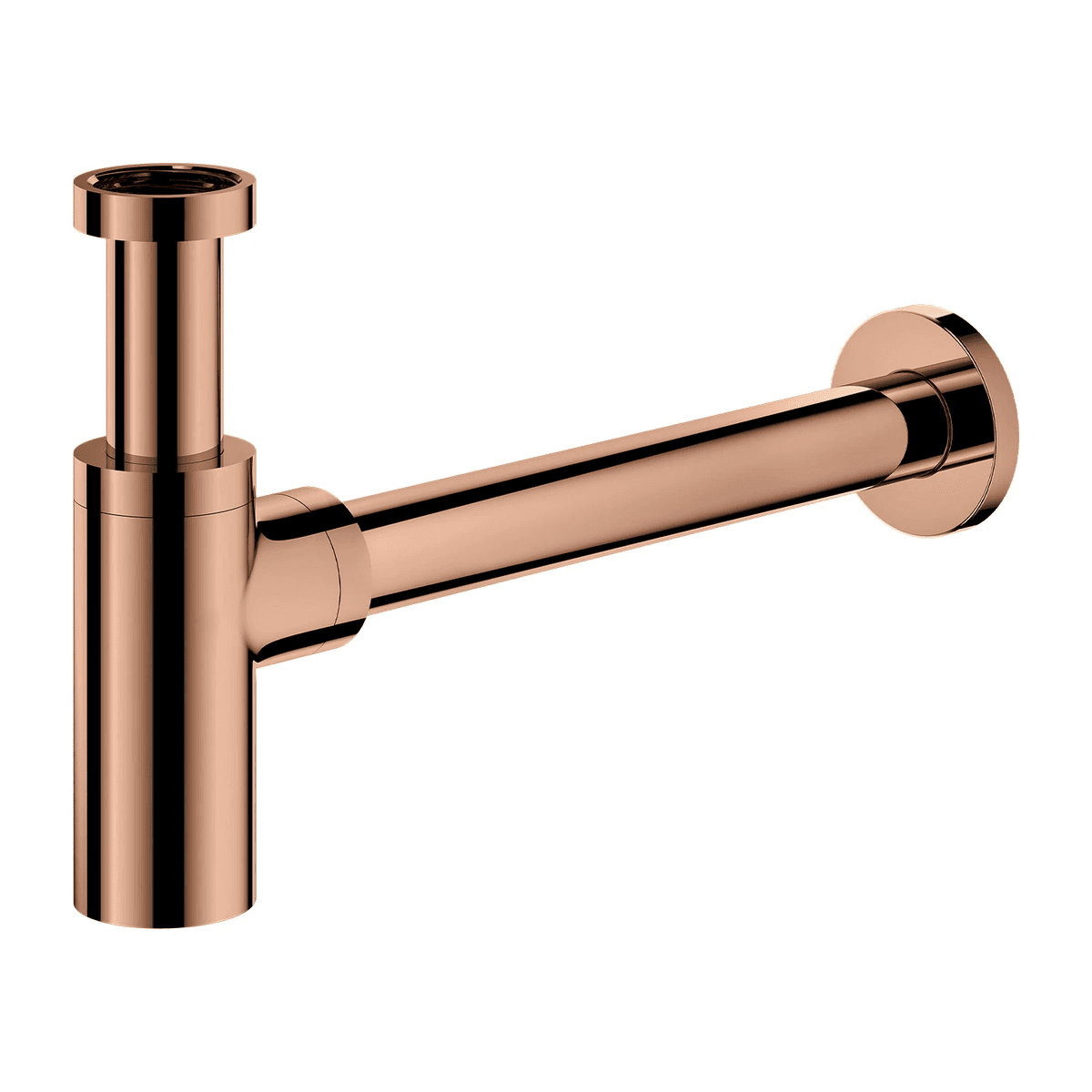 syfon umywalkowy ozdobny, miedź połysk