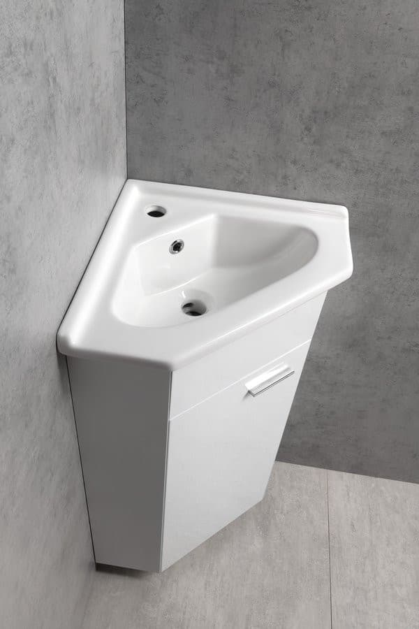 Ceramiczna umywalka narożna meblowa 41x41 cm