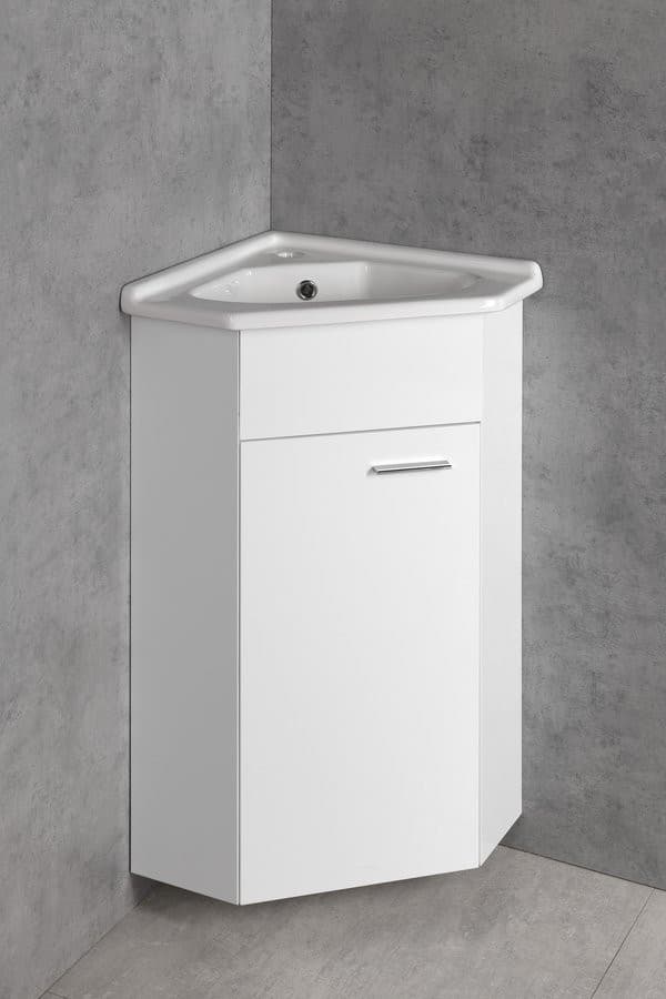 Ceramiczna umywalka narożna meblowa 41x41 cm