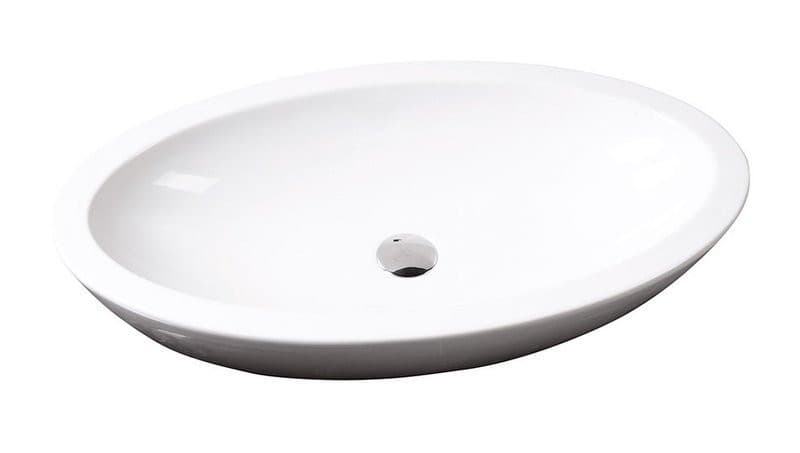 SISTEMA umywalka ceramiczna nablatowa 75x42cm, biała
