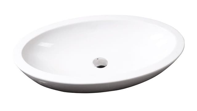 SISTEMA umywalka ceramiczna nablatowa 75x42cm, biała