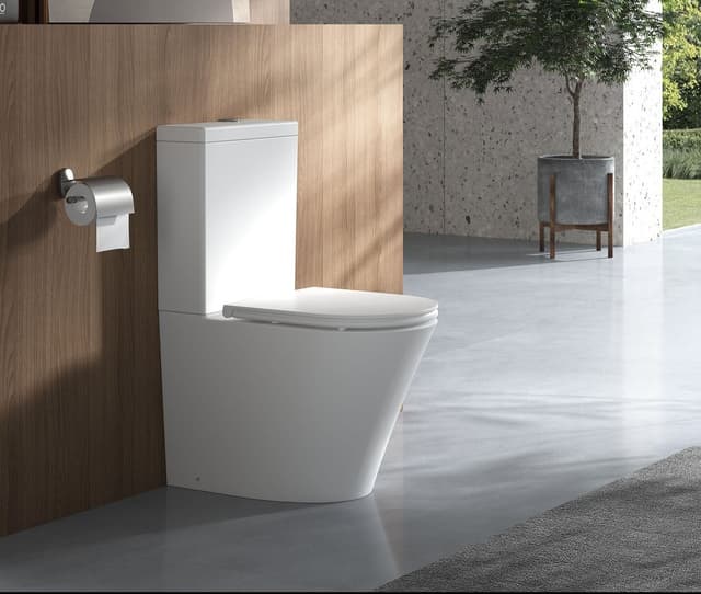 DARIO RIMLESS komplakt WC, odpływ poziomy/pionowy, biały