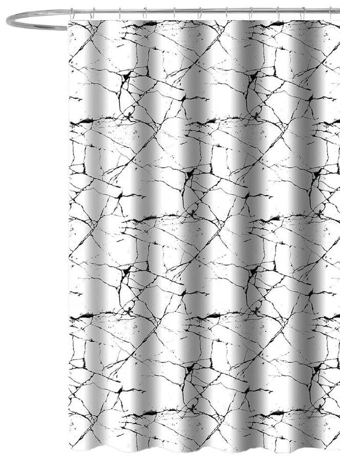 Zasłona prysznicowa 180x180cm, polyester, marmur