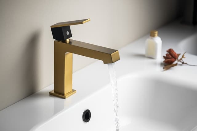 KRONY bateria umywalkowa, złoty mat