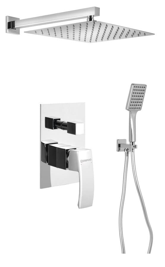 GINKO zestaw prysznicowy z baterią podtynkową, 2 wyjścia, chrom
