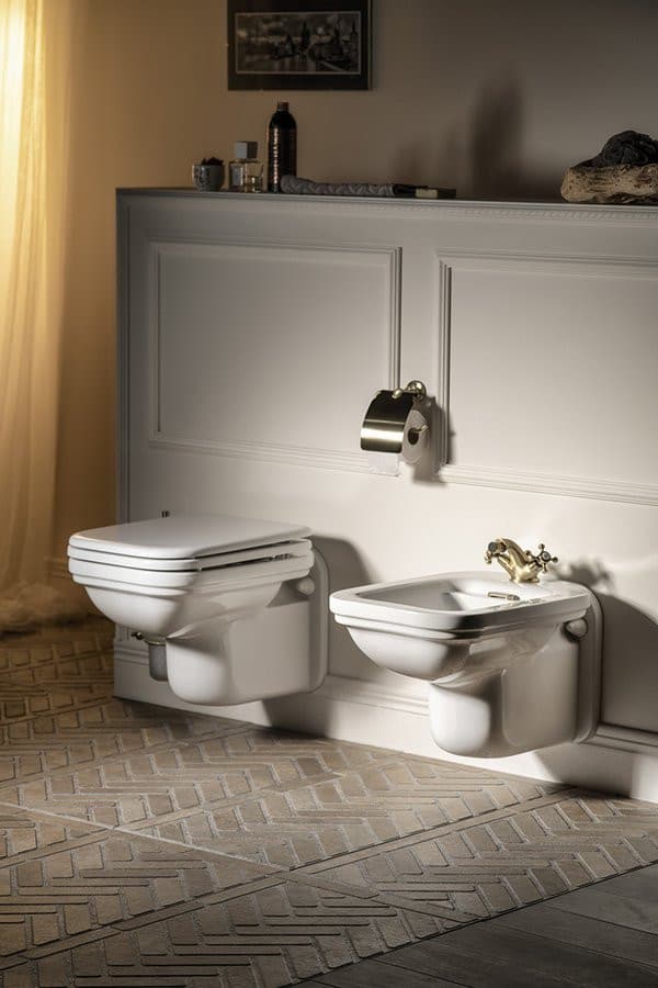 WALDORF bidet wiszący 37x55cm, retro biały