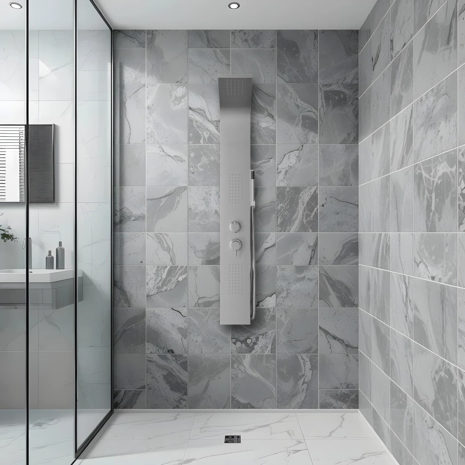 Panel prysznicowy Corsan ALTO Mieszacz Srebrny