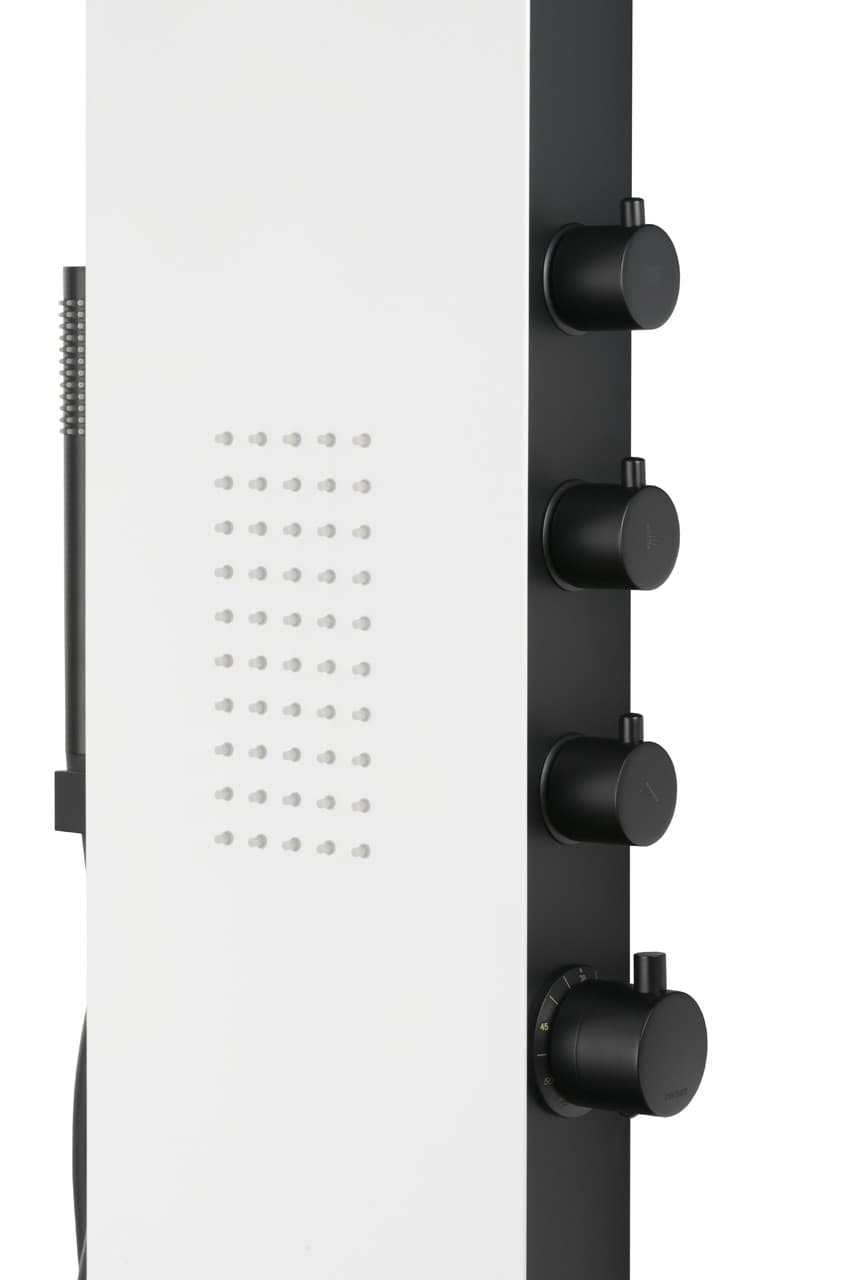 Panel prysznicowy Corsan DUO Termostat Biało-Czarny