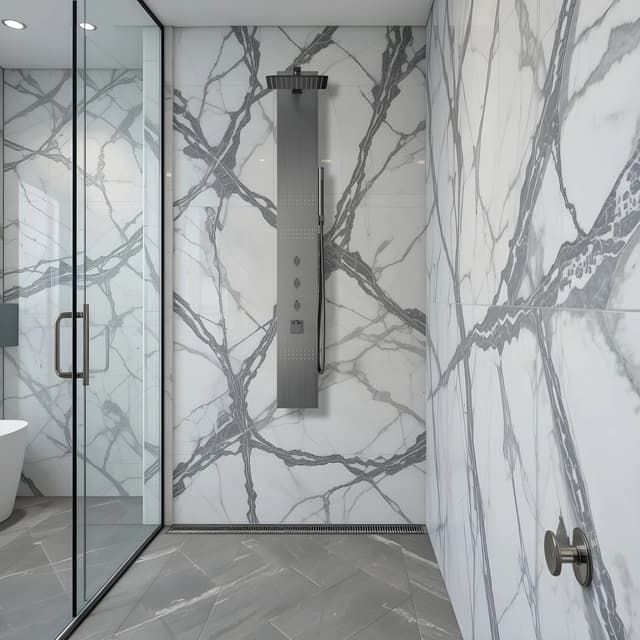 Panel prysznicowy Corsan NEO Termostat Stal