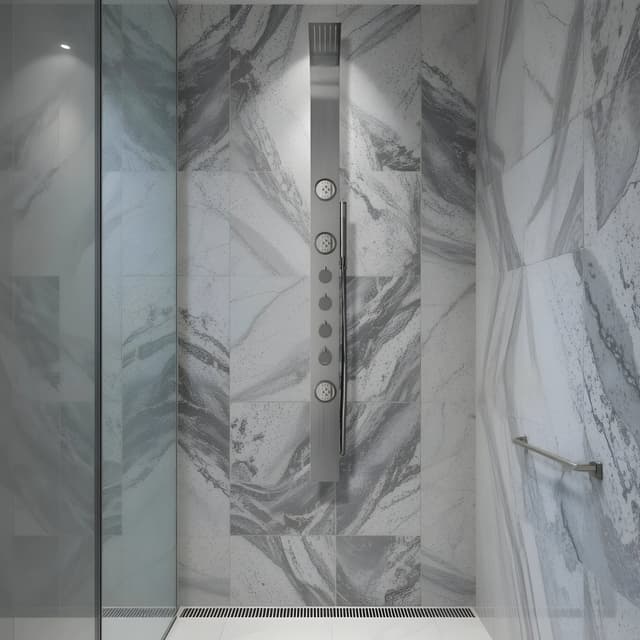 Panel prysznicowy Corsan SNAKE Termostat Stal