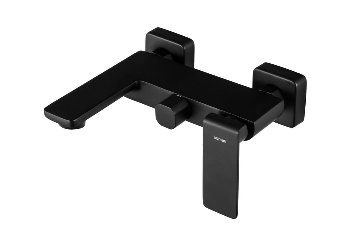 Bateria wannowa ścienna Corsan TRINO CMB7141BL czarna