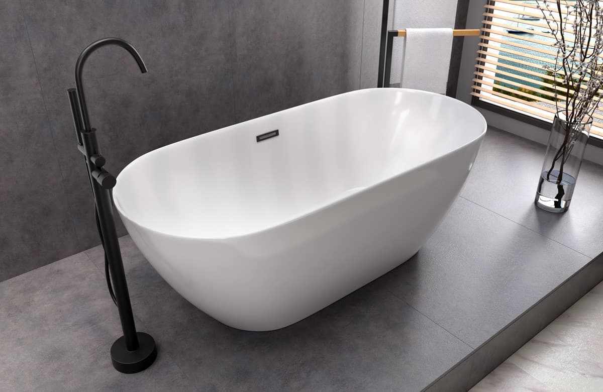 Bateria wannowa wolnostojąca LUGO CMB7535BL czarna