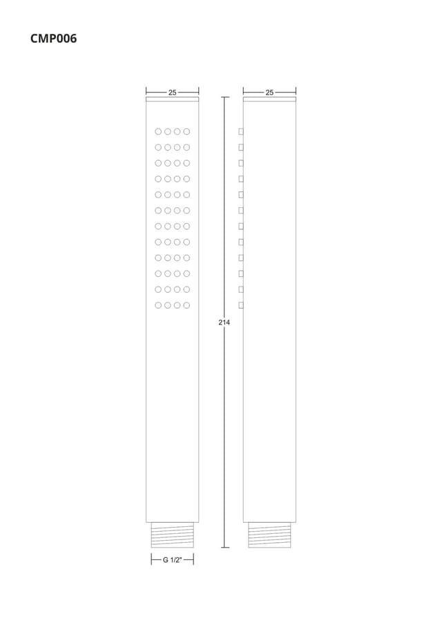 Słuchawka prysznicowa ANGO CMP006CH chromowana