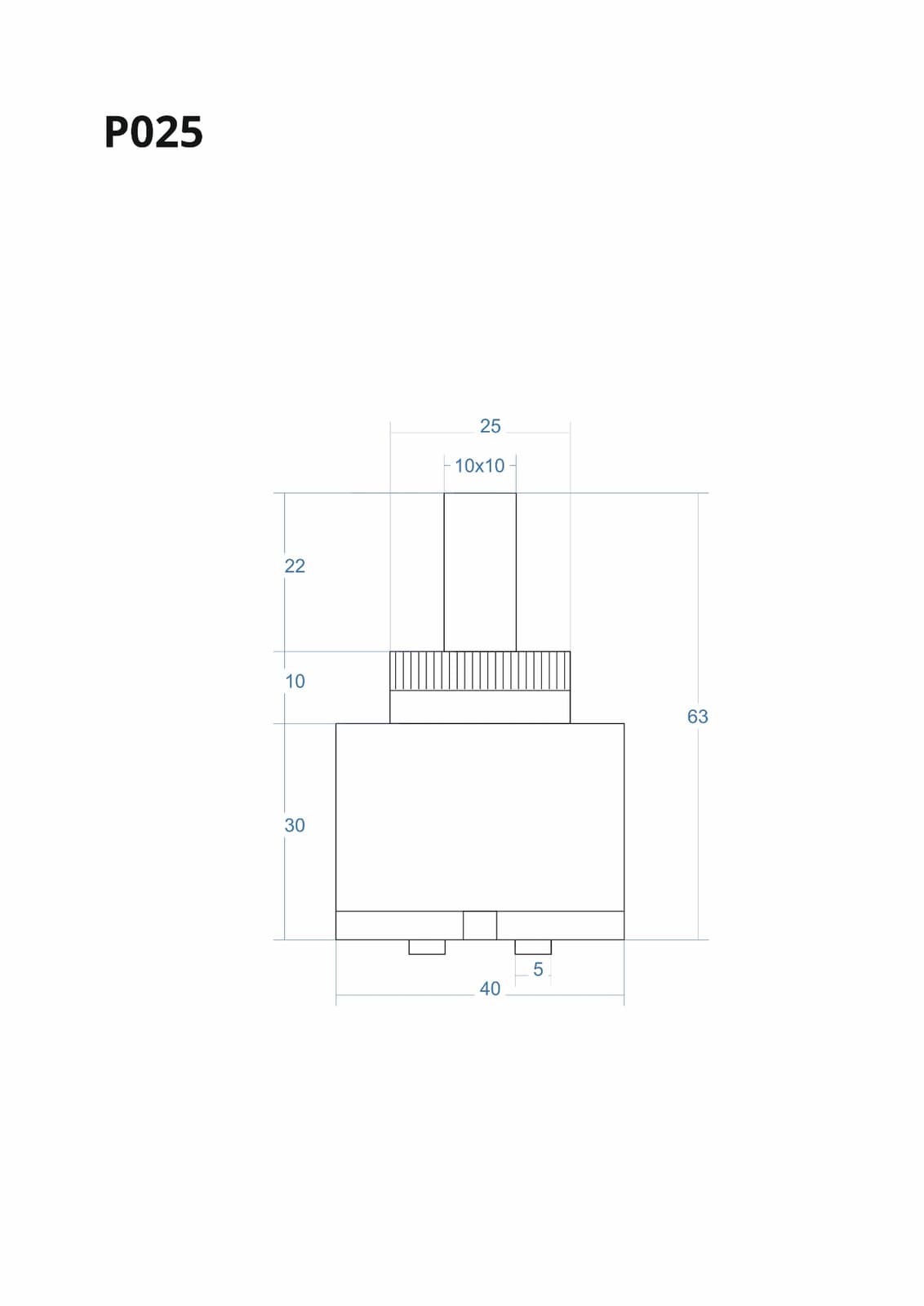 P025 - Głowica, głowiczka mieszacza 63mm