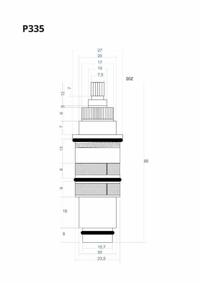 P335 - Głowica termostatyczna 86mm