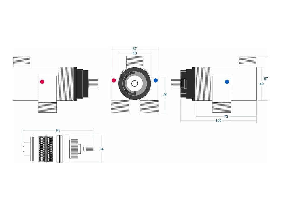 P045 - Termostat uniwersalny Corsan komplet z pokrętłem