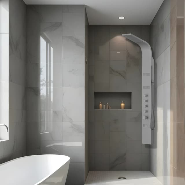 Panel prysznicowy Corsan KASKADA Mieszacz Srebrny