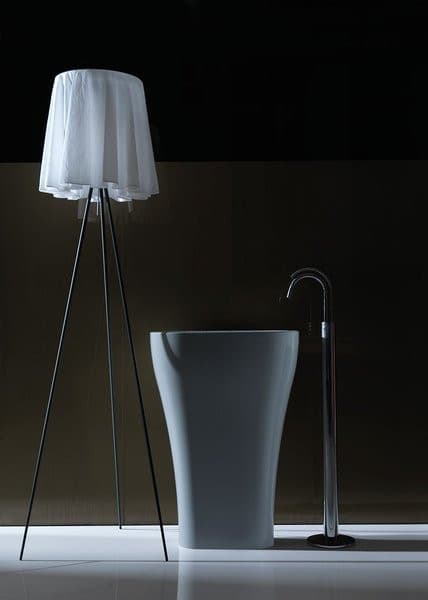 AQUATECH wolnostojąca umywalka ceramiczna 60x85x40cm, biała