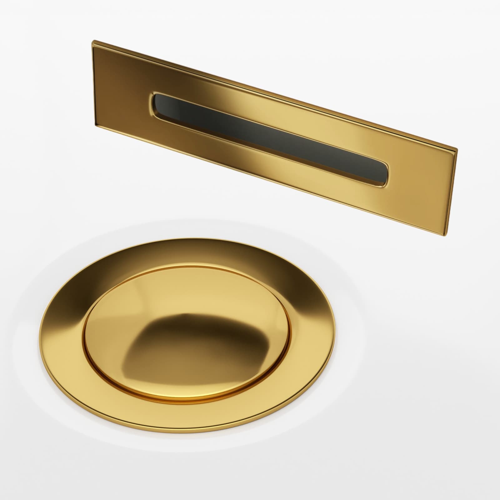 Korek do wanny klik klak ZWKKGL z maskownicą, złoty