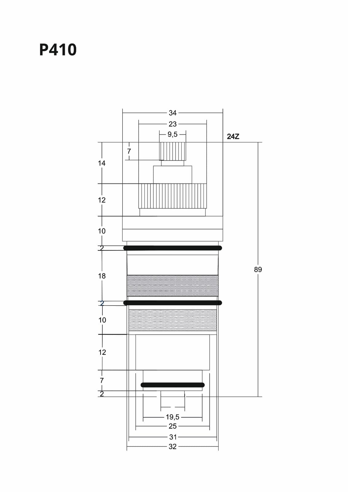 P410 - Głowica termostatyczna 89mm