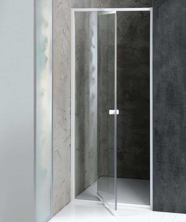 AMICO drzwi prysznicowe zawiasowe 740-820x1850mm, szkło bezramowe
