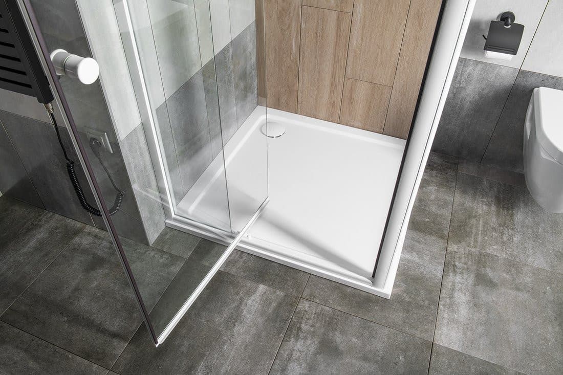 AMICO drzwi prysznicowe zawiasowe 740-820x1850mm, szkło bezramowe