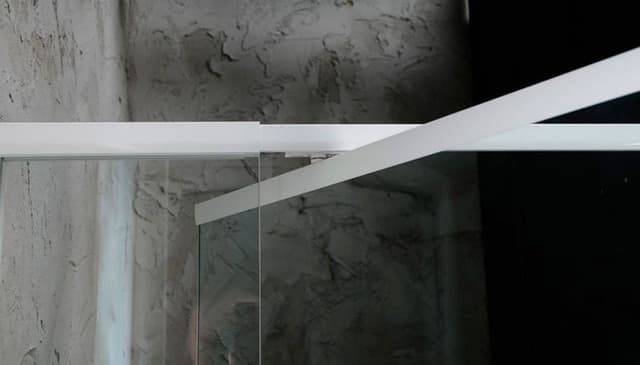 AMICO drzwi prysznicowe zawiasowe 740-820x1850mm, szkło bezramowe