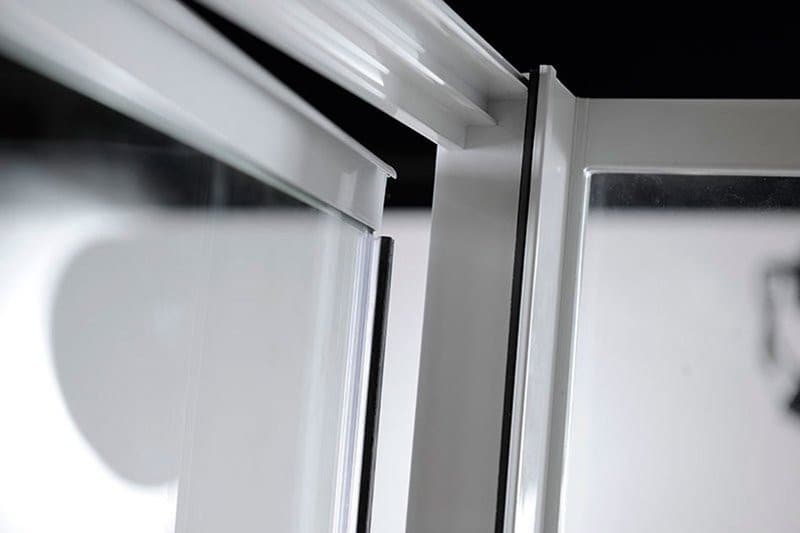 AMICO drzwi prysznicowe zawiasowe 740-820x1850mm, szkło bezramowe
