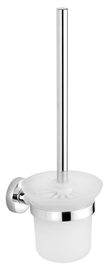 SAMBA wisząca szczotka do WC, mleczne szkło z chromem