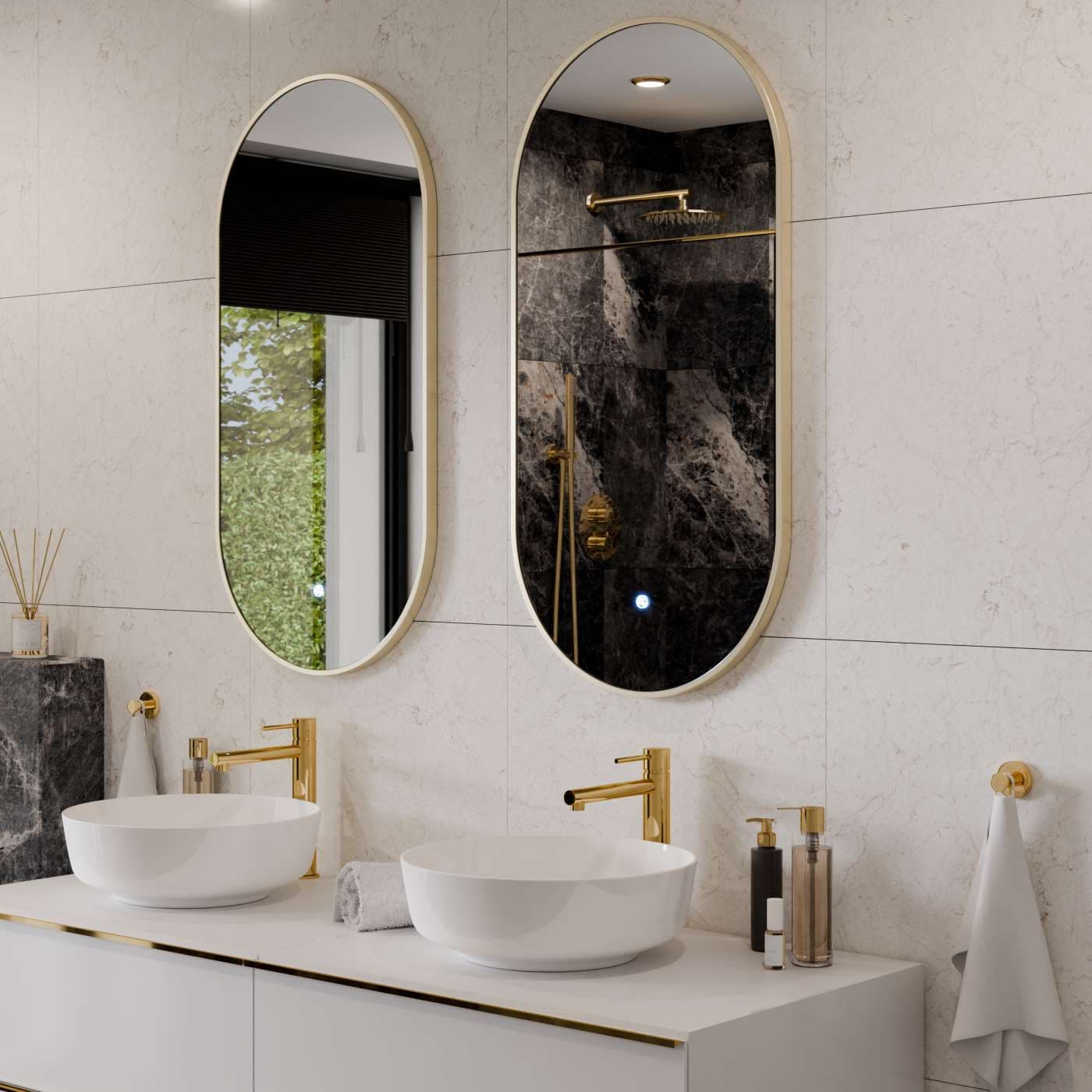 Bateria umywalkowa LUGO CMB7512GL wysoka złota