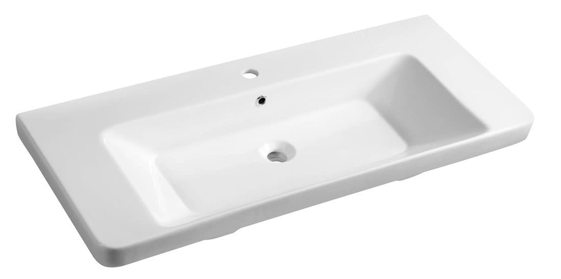 Umywalka meblowa THALIE 105, prostokątna biała 105x46cm