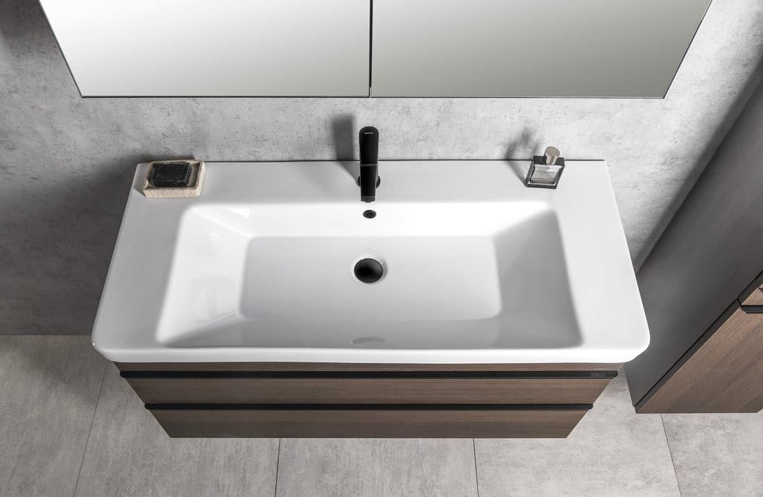 Umywalka meblowa THALIE 105, prostokątna biała 105x46cm