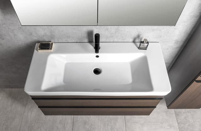 Umywalka meblowa THALIE 105, prostokątna biała 105x46cm