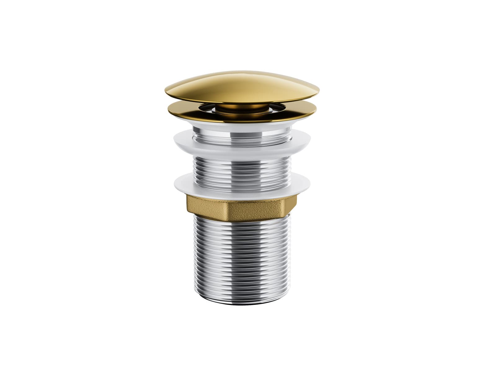 Korek do umywalki Corsan klik klak okrągły złoty