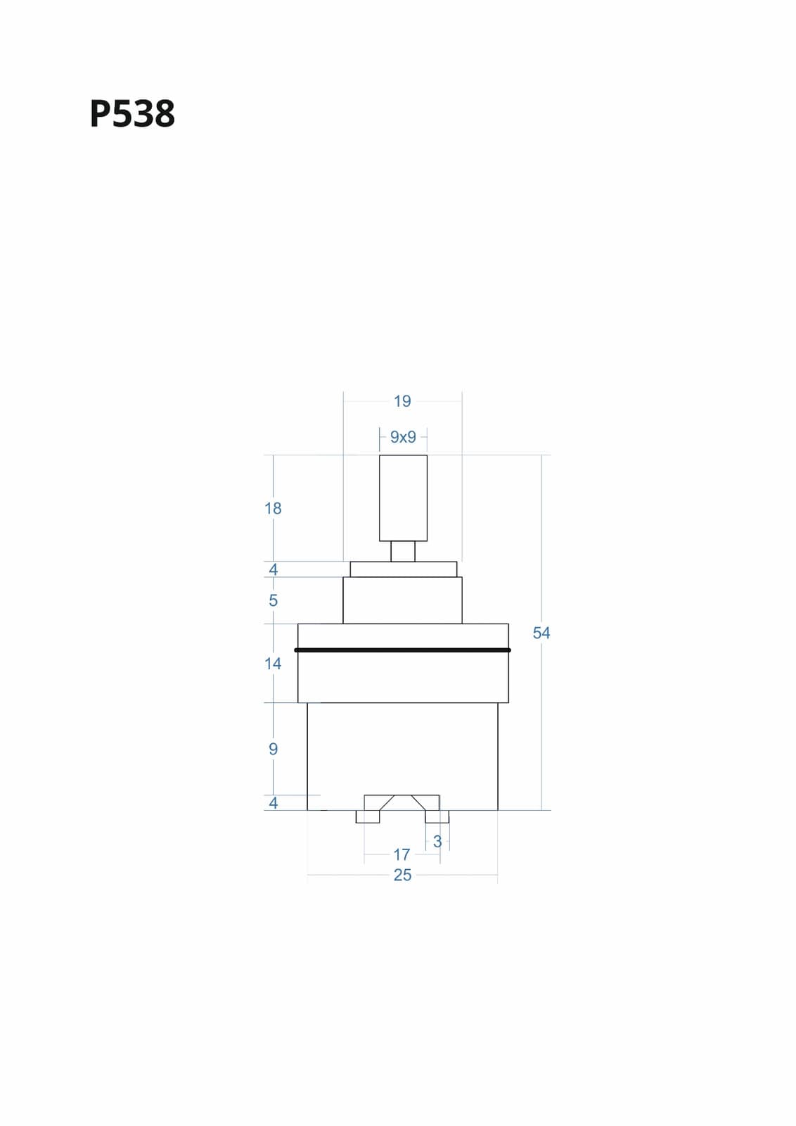 P538 - Głowica, głowiczka mieszacza 54mm