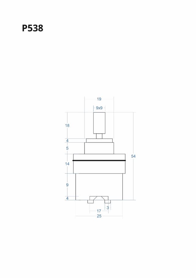 P538 - Głowica, głowiczka mieszacza 54mm
