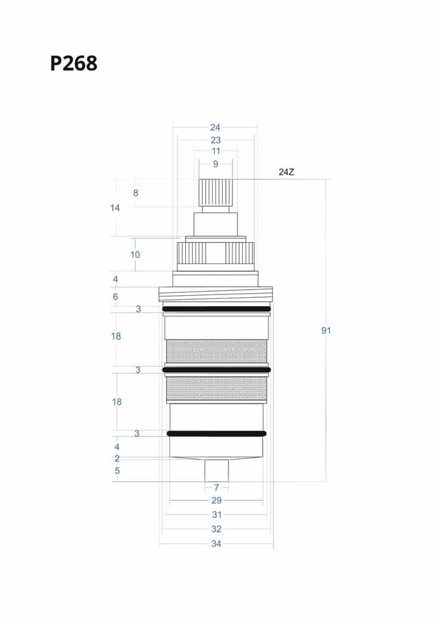 P268 - Głowica termostatyczna 91mm